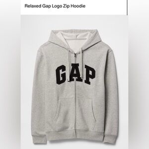 GAP Light Gray Hoodie with Black Logo